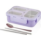 Vagon Çelik Beslenme Kutusu Lunch Box Paslanmaz 620 Ml Xc-7097 (Karışık Renk 1 Adet) - standart - Renkli