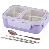 vagon çelik beslenme kutusu lunch box paslanmaz 700 ml mor xc-7096 - Yok