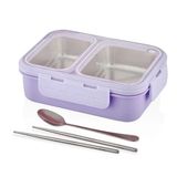 Vagon Çelik Beslenme Kutusu Lunch Box Paslanmaz 700 Ml Mor Xc-7096