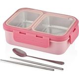 vagon çelik beslenme kutusu lunch box paslanmaz 700 ml pembe xc-7096 - Yok
