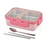 Vagon Çelik Beslenme Kutusu Lunch Box Paslanmaz 700 Ml Pembe Xc-7096