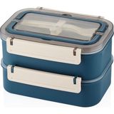 vagon çelik beslenme kutusu lunch box paslanmaz bl2221-2 (karışık renk 1 adet) - Yok