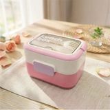 Vagon Life 540 Ml İki Katlı Paslanmaz Çelik Beslenme Kutusu Vgn-6750 Pembe