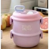 Vagon Life 860 Ml İki Katlı Beslenme Kutusu Vgn-12168 Pembe