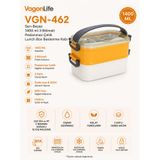 Vagon Life VGN-462 Sarı-Beyaz 1400 ml 3 Bölmeli Paslanmaz Çelik Lunch Box Beslenme Kabı