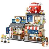Vagon LZ-1218 Loz Japon Katlanır Yemek Sokağı 722 Parça Block Oyuncak