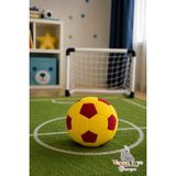Vagon Toys Peluş Futbol Topu Oyuncak Yastık Sarı Kırmızı - 17 cm - Sarı - Kırmızı