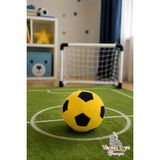 Vagon Toys Peluş Futbol Topu Oyuncak Yastık Sarı Laciver - 17 cm - Sarı - Lacivert