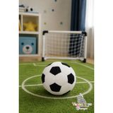Vagon Toys Peluş Futbol Topu Oyuncak Yastık Siyah Beyaz - 17 cm - Siyah - Beyaz