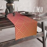 Vagonik 140x40 cm Art Deco Desenli Dijital Baskılı Runner