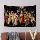 Vagonik Botticelli Primavera Duvar Örtüsü Halısı Modern Tasarım 70 x 100 cm Renkli Desen - 70 x 90 cm