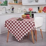 Vagonik Cok Amacli Sofra Bezi Piknik Ortusu & Masa Ortusu Bordo Ekose Potikare 140X140 Cm