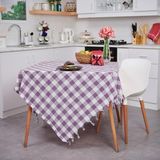 Vagonik Cok Amacli Sofra Bezi Piknik Ortusu & Masa Ortusu Lila Ekose Potikare 140X140 Cm
