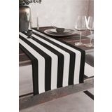 Vagonik Dik Çizgili Desenli Dijital Baskılı Runner 140x40