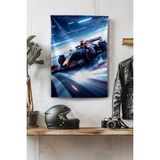 Vagonik F1 Temalı Art Duvar Örtüsü Halısı Tapestry Formula 1 - Lacivert - 100 x 140 cm
