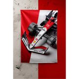 Vagonik F1 Temalı Art Ferrari Duvar Örtüsü Halısı Tapestry Formula 1 - 100 x 140 cm - Kırmızı - Gri