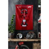Vagonik F1 Temalı Ferrari Duvar Örtüsü Halısı Tapestry Formula 1 - Kırmızı - 70 x 100 cm