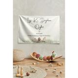 Vagonik Kişiye Özel Safari Temalı Doğum Günü Happy Birthday Duvar Örtüsü Duvar Halısı Model Yatay 26 - 70 x 100 cm