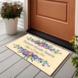 Vagonik Kişiye ve Firmaya Özel Tasarım Dijital Baskılı 50X70CM Dekoratif Çok Amaçlı Iç ve Dış Kapı Paspası - 50 x 70 cm - Mor