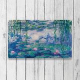 Vagonik Monet Nilüferler Dijital Baskılı 50X70CM Dekoratif Çok Amaçlı Iç ve Dış Kapı Paspası - 50 x 70 cm - Renkli