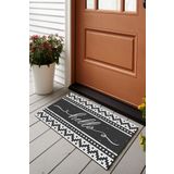 Vagonik Mozaik Desenli Hello Dijital Baskılı 50x70cm Dekoratif Çok Amaçlı Iç Ve Dış Kapı Paspası