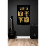 Vagonik Nirvana In Utero Duvar Örtüsü Duvar Halısı Birinci Kalite Kumaş - Gri - 70 x 100 cm