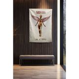 Vagonik Nirvana In Utero Duvar Örtüsü Duvar Halısı Birinci Kalite Kumaş - Krem - 100 x 140 cm