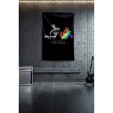 Vagonik Ping Floyd Duvar Örtüsü Duvar Halısı Birinci Kalite Kumaş - Mavi - 70 x 100 cm