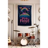 Vagonik Ping Floyd Duvar Örtüsü Duvar Halısı Birinci Kalite Kumaş - Pembe - 70 x 100 cm