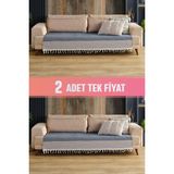 Vagonik Sofia Oturma Alanını Örten 2 Adet Koltuk Örtüsü 115X200 CM - 115 x 200 cm - Lacivert