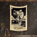 Vagonik Tarot Kartı The Hermit Duvar Örtüsü Halısı - 70 x 100 cm