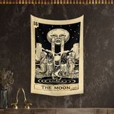 Vagonik Tarot Kartı The Moon Duvar Örtüsü Halısı - 100 x 140 cm