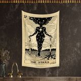 Vagonik Tarot Kartı The Stars Duvar Örtüsü Halısı - 100 x 140 cm