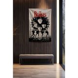Vagonik The Beatles Duvar Örtüsü Duvar Halısı Birinci Kalite Kumaş - Bej - 140 x 200 cm