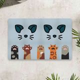 Vagonik Water Food 50x70 cm Mavi Kedi Köpek İç ve Dış Kapı Mama Paspası