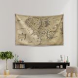 Vagonik Yüzüklerin Efendisi Orta Dünya Haritası Duvar Örtüsü Halısı 140 x 100 CM-70X100 cm - 100 x 150 cm