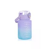 Vagonlife 1000 ml Soft-Touch Motivasyon Su Matarası Mor-Mavi (4 Adet)