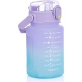 Vagonlife 1000 ml Soft-Touch Motivasyon Su Matarası Mor-Mavi (5 Adet)
