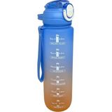 Vagonlife 1000ML Pipetli Tritan Çift Renkli Matara Suluk VGN-2219 - Turuncu