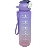 Vagonlife 1000ML Pipetli Tritan Çift Renkli Motivasyon Matarası