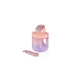 Vagonlife 1100ml Çift Renk Pipetli Taşıma Askılı Ve Kulplu Motivasyon Su Matarası Pembe-mor