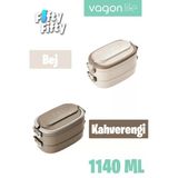 Vagonlife 1140 ML 2 Kat Paslanmaz Çelik Çorba Kaseli Bento Lunch Box Yeni Nesil Sefer Tası -FFLBOX10403