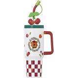 Vagonlife 1200ml Sevimli Hayvanlar Tumbler Pipetli/Pipetsiz Kulplu Paslanmaz Çelik Termos (Diller Bear)