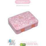 Vagonlife 1300 ml Tek Kat Sızdırmaz,karışmaz 4 Bölmeli Çocuk Beslenme Kutusu -FFB091-1300 - Pembe