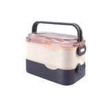 Vagonlife 1350 ML İki Kat Üç Bölme Paslanmaz Çelik Lunch Box Yeni Nesil Sefer Tası-Sos Kaseli Model-FFLBOX10110-2S Lacivert