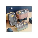 Vagonlife 1400 Ml Bento Lunch Box Ofis-Okul İçin Yeni Nesil Sefer Tası 2 Kat Taşıma Kulplu Çelik Ff 363-7