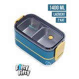 Vagonlife 1400 ML İki Kat Üç Bölme Paslanmaz Çelik Bento Lunch Box Yeni Nesil Sefer Tası -Çatal/Kaşı