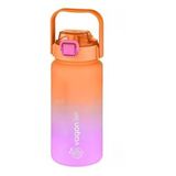 Vagonlife 1500 ml Pipetli pipetsiz Kullanım Çift Renk Softtouch Motivasyon Matarası