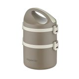 Vagonlife 1800 ML İki Kat Yuvarlak Paslanmaz Çelik Bento Lunch Box Yeni Nesil Sefer Tası-FFLBOX40130