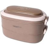 Vagonlife 2 Katlı Bento Lunch Box 1140 ml Paslanmaz Çelik Sefer Tası Sızdırmaz Yemek Kabı Çor - 0 - 19 lt - Çok Renkli